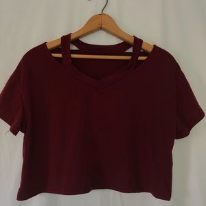 Marron cropped t-shirt